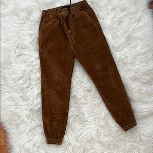 Men's Brown Corduroy Jogger Pants